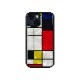 iPhone 13 mini ケース 天然貝 バックカバー ikins Mondrian 【 iPhone 12 mini / 11 Pro 】 背面カバー型 アイフォンケース 