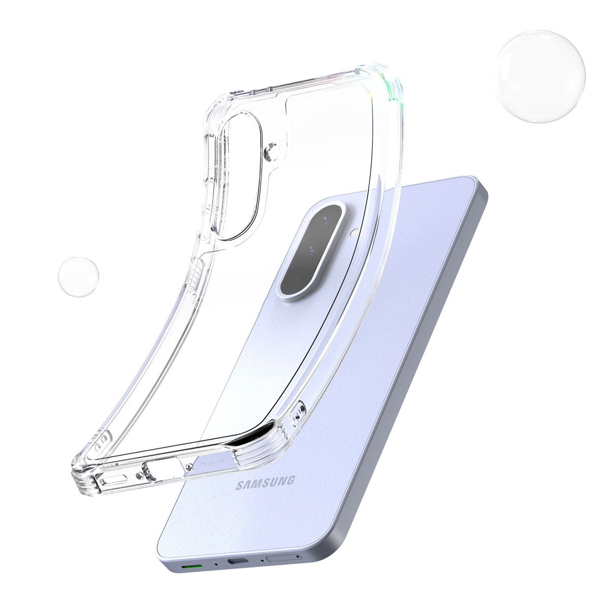 [Galaxy A36 5G / A54 / A53 用] 米軍MIL規格 FLEXIELD クリア ケース 背面カバー