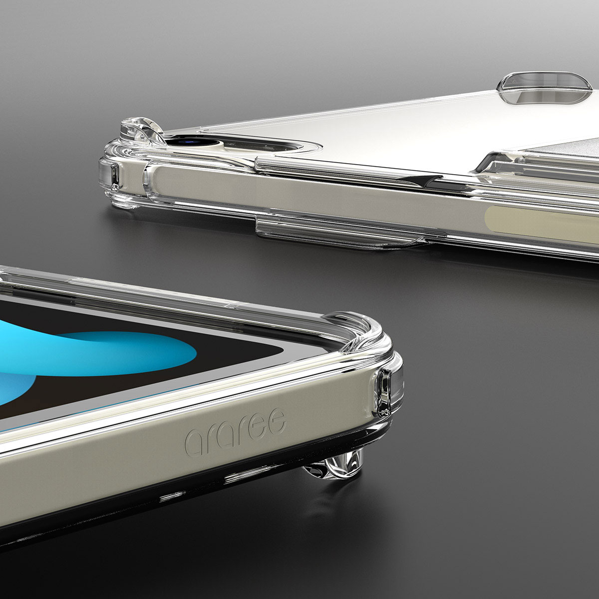 FLEXIELD ペンホルダー付き スタンドケース for iPad mini（A17 Pro）/ iPad mini（第6世代）クリアケース