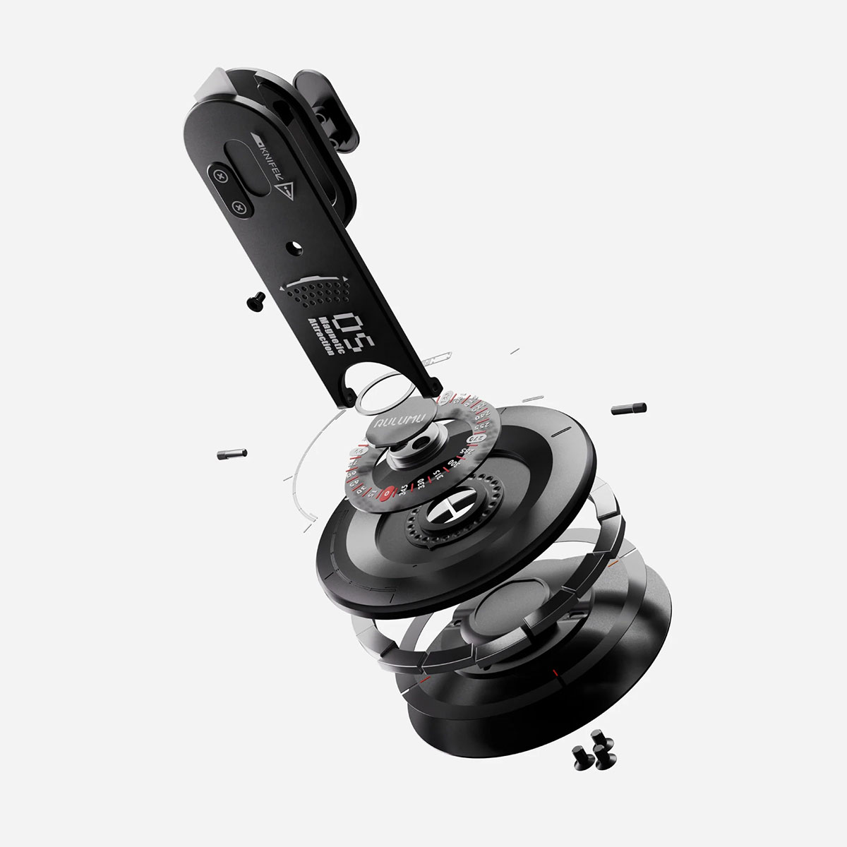 【360°回転 アルミ製】G05 AIR 5in1 MagSafe対応スタンド ブラック / シルバー