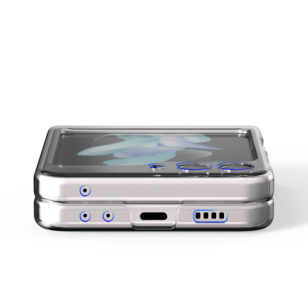 araree Galaxy Z Flip5 クリア ケース Nukin UVコーティング加工 透明カバー [SAMSUNGの公式認証品]