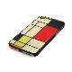 iPhone SE (第3世代) ケース カバー ikins 天然貝ケース 幾何学デザイン [iPhone SE3/SE2/8/7] Mondrian Pyramid Equator