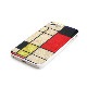 iPhone SE (第3世代) ケース カバー ikins 天然貝ケース 幾何学デザイン [iPhone SE3/SE2/8/7] Mondrian Pyramid Equator