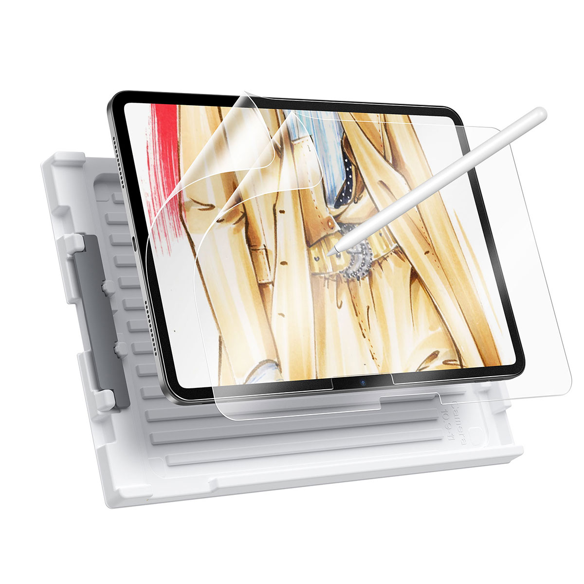 [iPad Pro 11/13インチ (M5/M4）/ iPad Air 11/13インチ（M3/M2） 用] ペーパーテクスチャー液晶保護フィルム(2枚入り）
