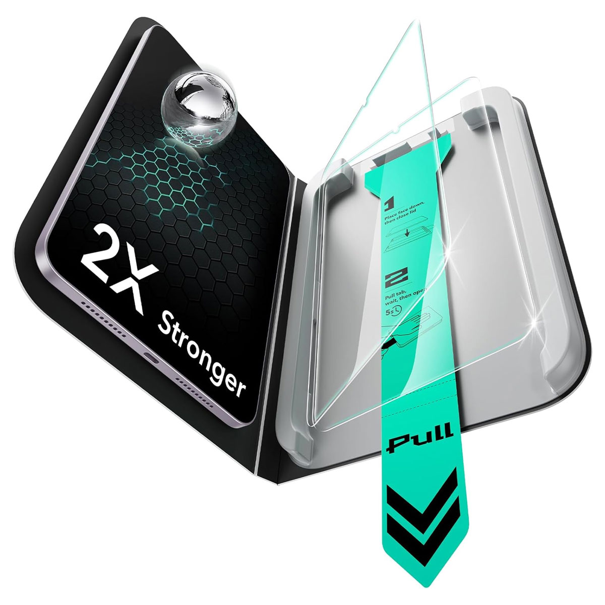 ESR UltraFit 液晶保護強化ガラスフィルム 2枚入り for iPad Air 11