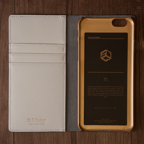 【iPhone 6s / 6 ケース】SLG Design D4 Metal Leather Diary （メタルレザーダイアリー）【手帳型 / 本革】