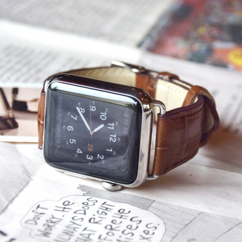 Apple Watch バンド クロコシリーズ アップルウォッチ レザーバンド 49mm, 46/45/44mm (Ultra2/1,Series10-4,SE)