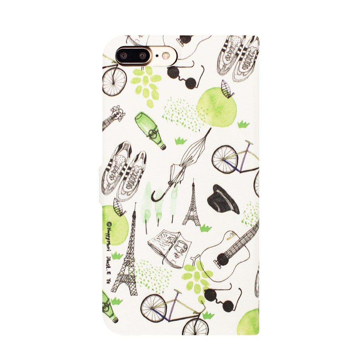 iPhone 8 Plus / 7 Plus ケース 手帳型 Happymori French Cafe Diary （ハッピーモリ フレンチカフェダイアリー）アイフォン カバー
