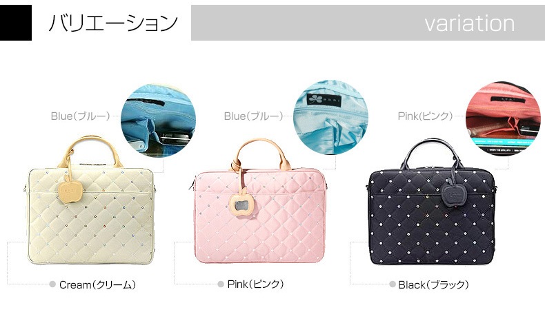 abbiNYPCバッグ MINA ☆Cream（ミナ ☆クリーム） M (～15inch) A4Lサイズ