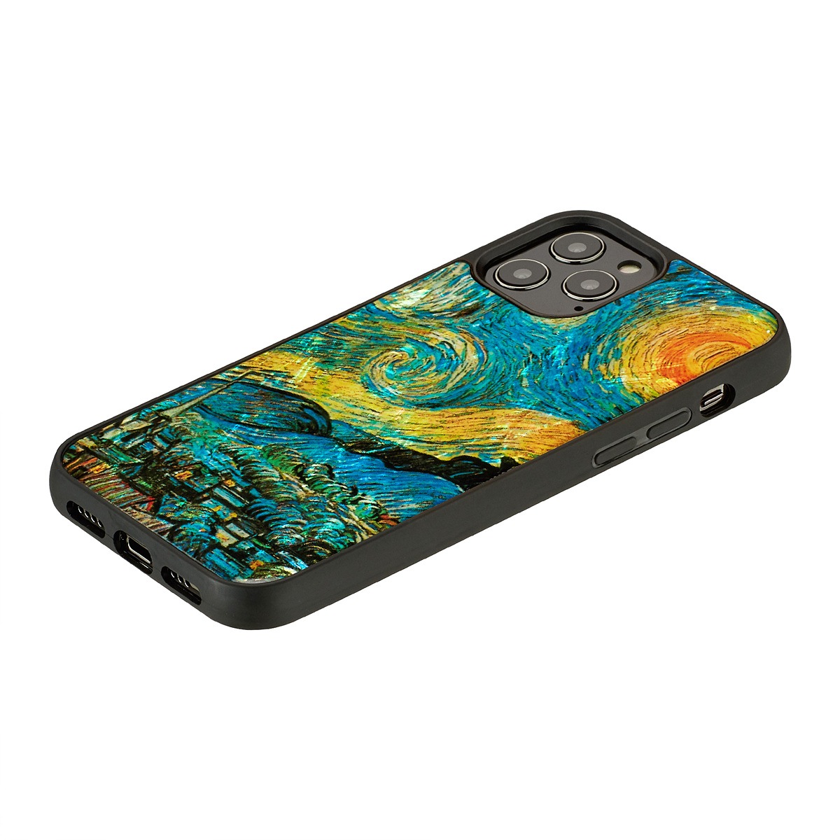 ikins 天然貝 ケース 名画シリーズ 【iPhone 12 Pro / 12 / 11 ケース】 ゴッホ / フェルメール / クリムト / マティス