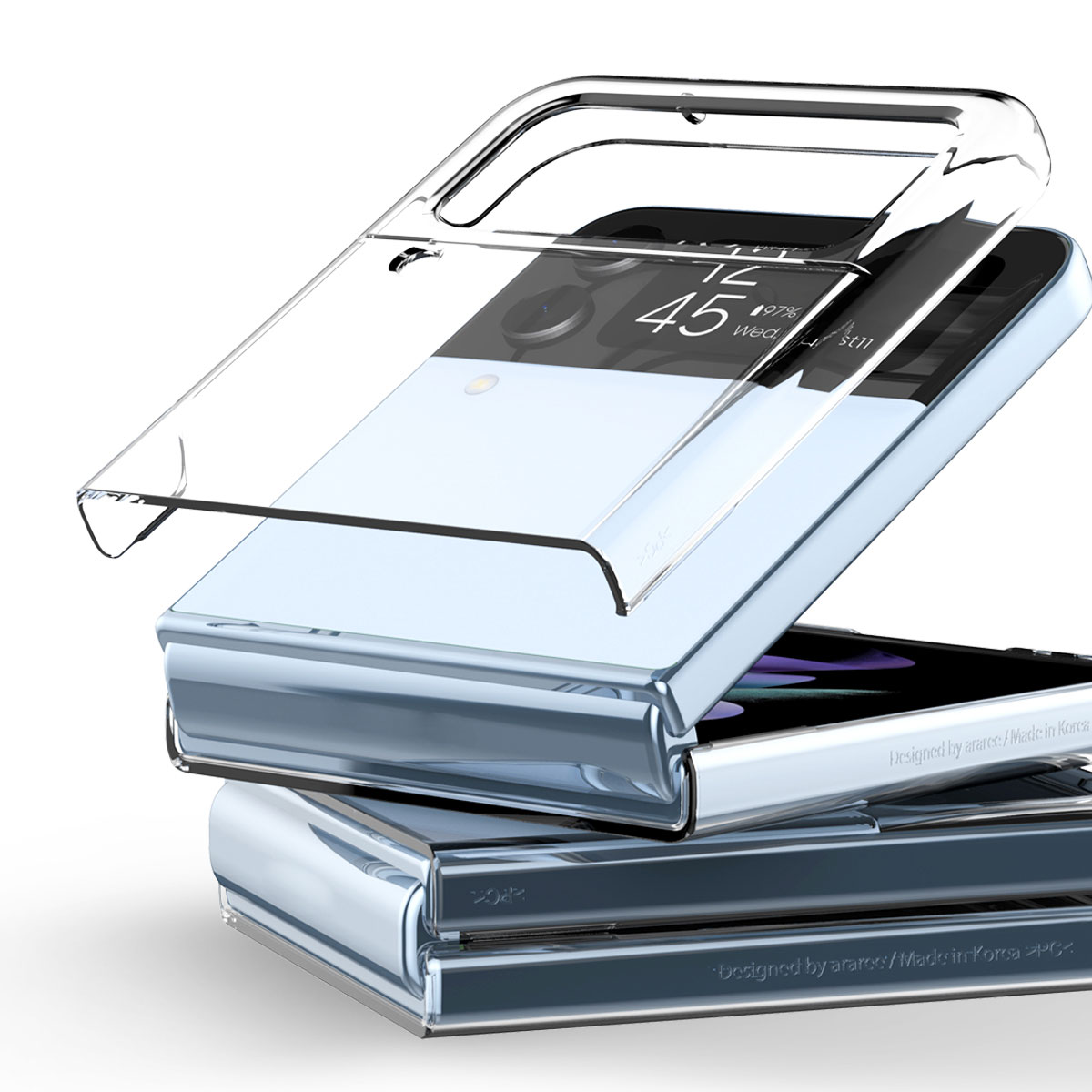 Galaxy Z Flip6 / Z Flip4 ケース Nukin クリア [SAMSUNGの公式認証品]