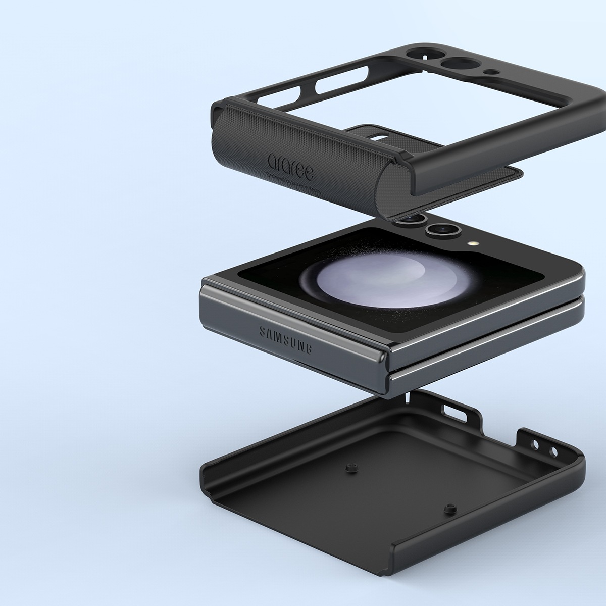 araree（アラリー） araree Galaxy Z Flip5 ケース AERO FLEX ヒンジ
