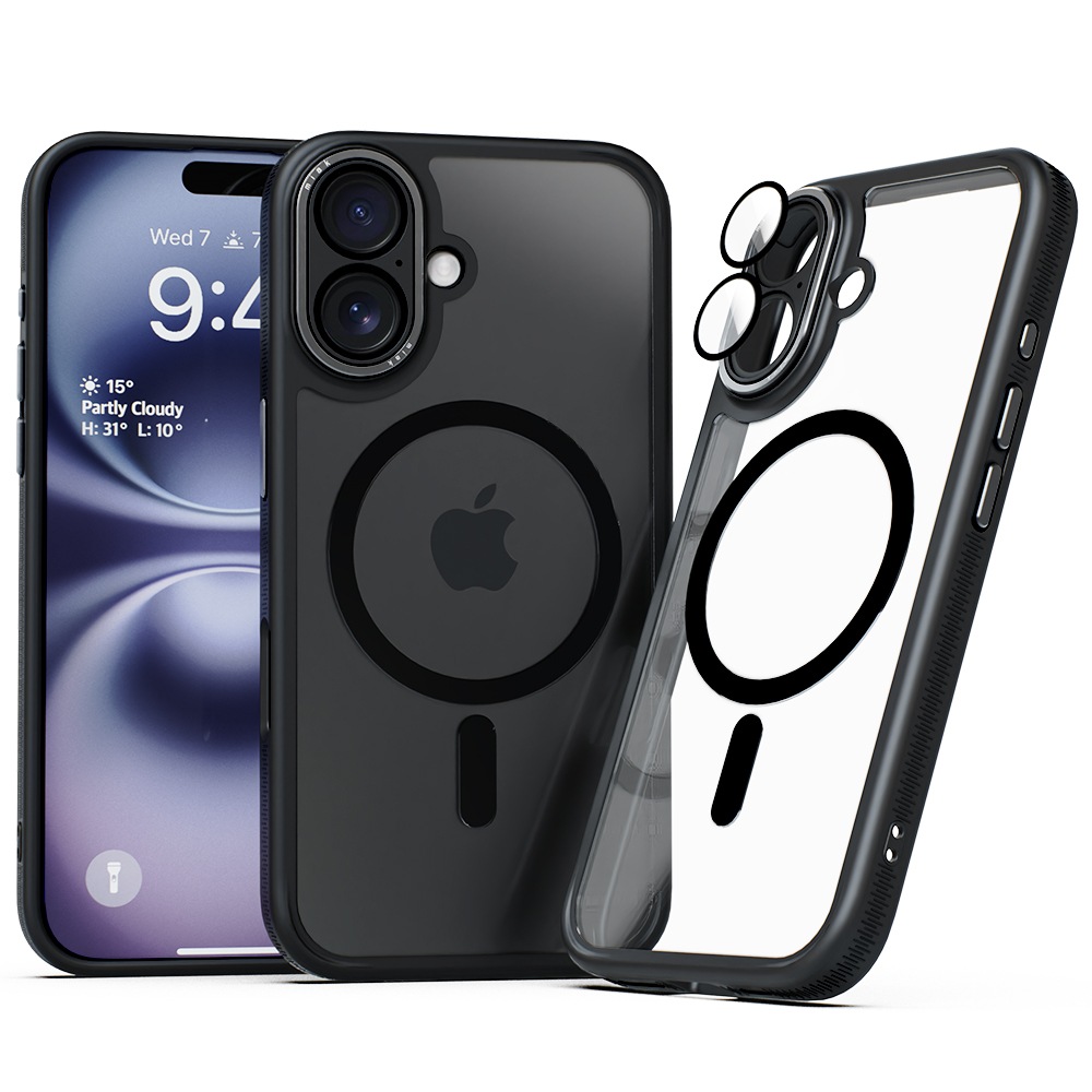 [ iPhone 17 / iPhone Air / 17 Pro / 17 Pro Max 用] レンズガード 一体型 MagSafe 対応 クリアケース for iPhone 17 / 16 / 15 シリーズ