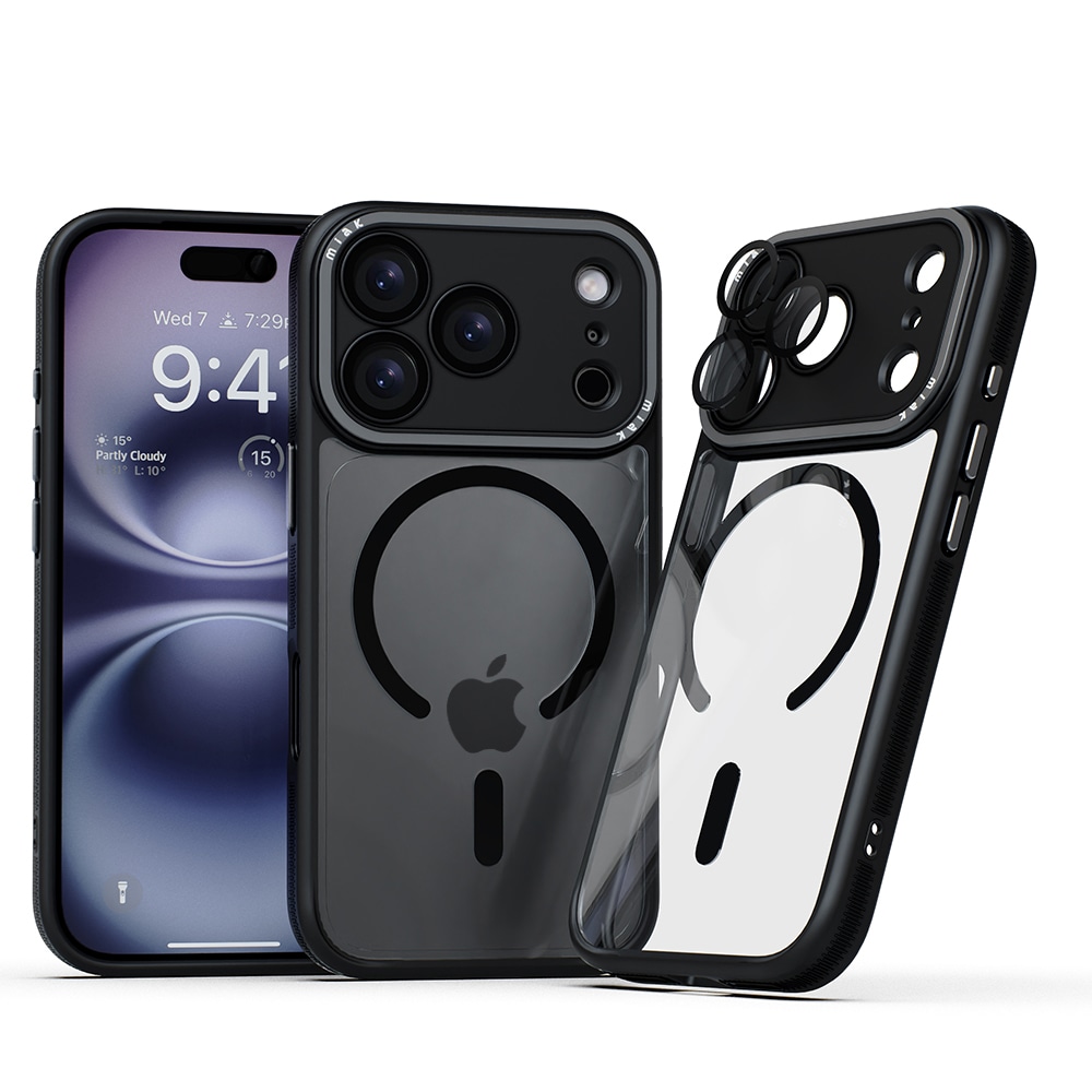 [ iPhone 17 / iPhone Air / 17 Pro / 17 Pro Max 用] レンズガード 一体型 MagSafe 対応 クリアケース for iPhone 17 / 16 / 15 シリーズ