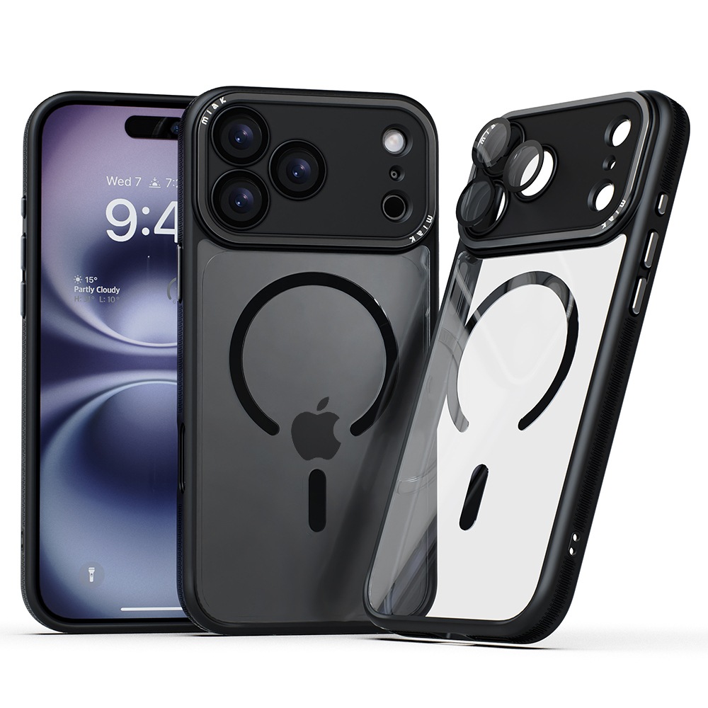 [ iPhone 17 / iPhone Air / 17 Pro / 17 Pro Max 用] レンズガード 一体型 MagSafe 対応 クリアケース for iPhone 17 / 16 / 15 シリーズ