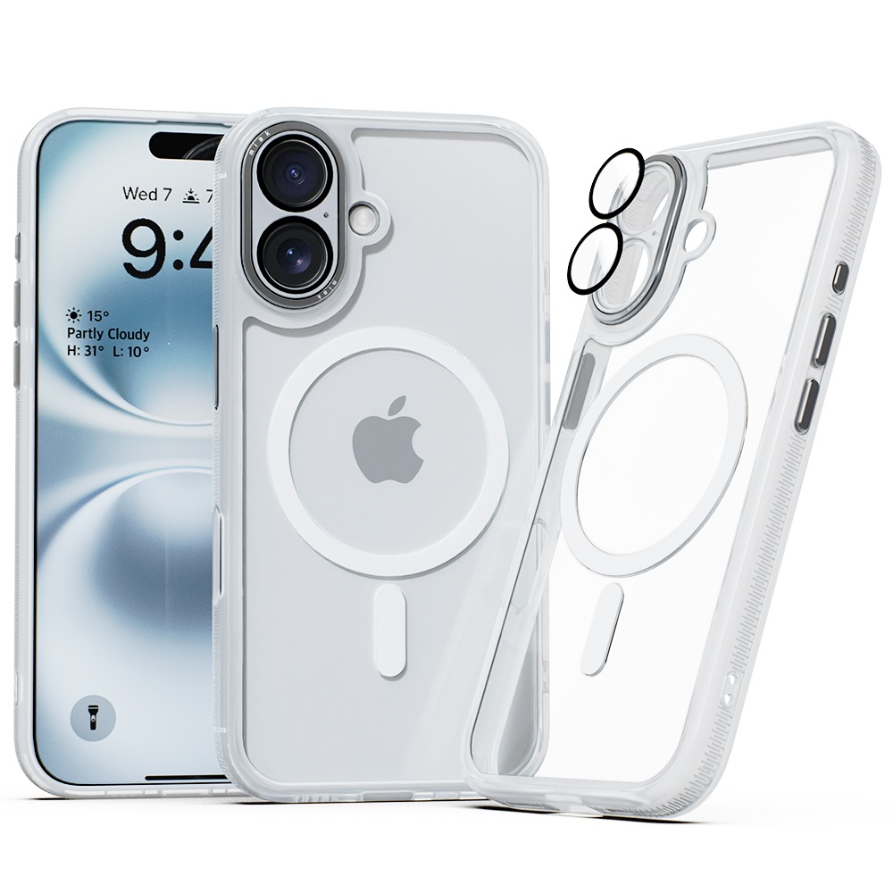 [ iPhone 17 / iPhone Air / 17 Pro / 17 Pro Max 用] レンズガード 一体型 MagSafe 対応 クリアケース for iPhone 17 / 16 / 15 シリーズ