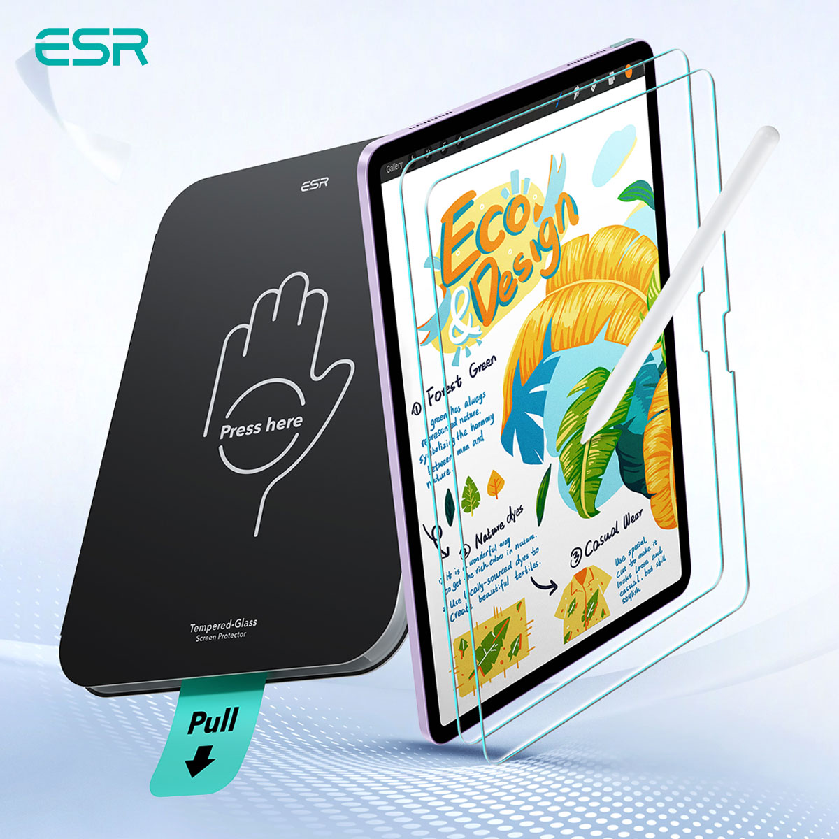 UltraFit ペーパーテクスチャー液晶保護フィルム 2枚入り for iPad Air 13インチ