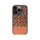 Man&Wood 天然木ケース [ iPhone 14 / 14 Pro ] Browny Check 木製