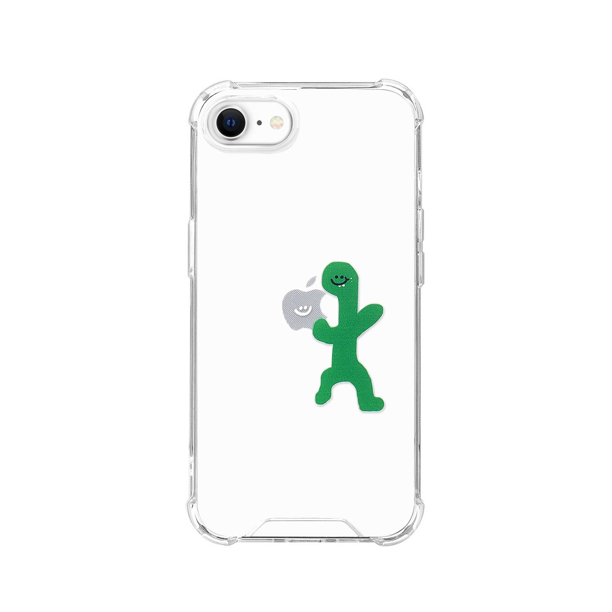 iPhone SE3 ケース 168cm バックカバー ハイブリッドクリアケース Olly with リンゴ【 iPhone 13 / 13 Pro / 13 mini / iPhone SE (第3/2世代)、 】