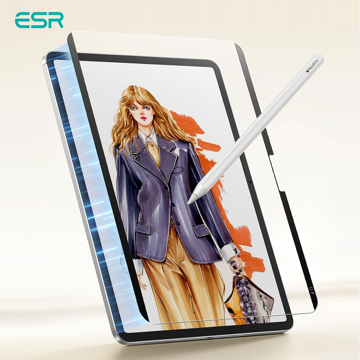マグネット式ペーパーテクスチャーフィルム for iPad Pro 13インチ