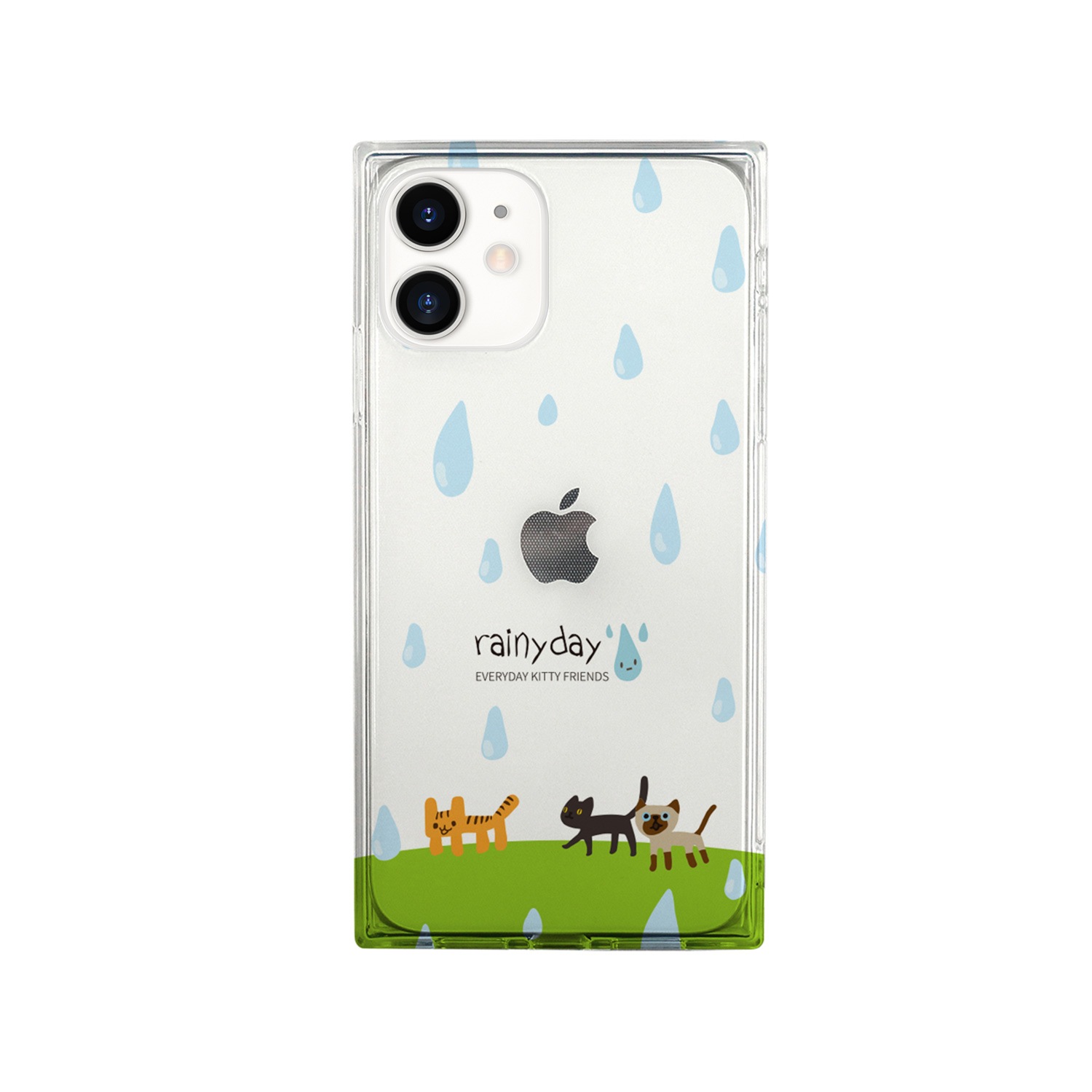 iPhone 12 mini / iPhone 12 Pro / 12  対応 ケース AKAN ソフトスクエアケース MAINICHI NEKOTACHI