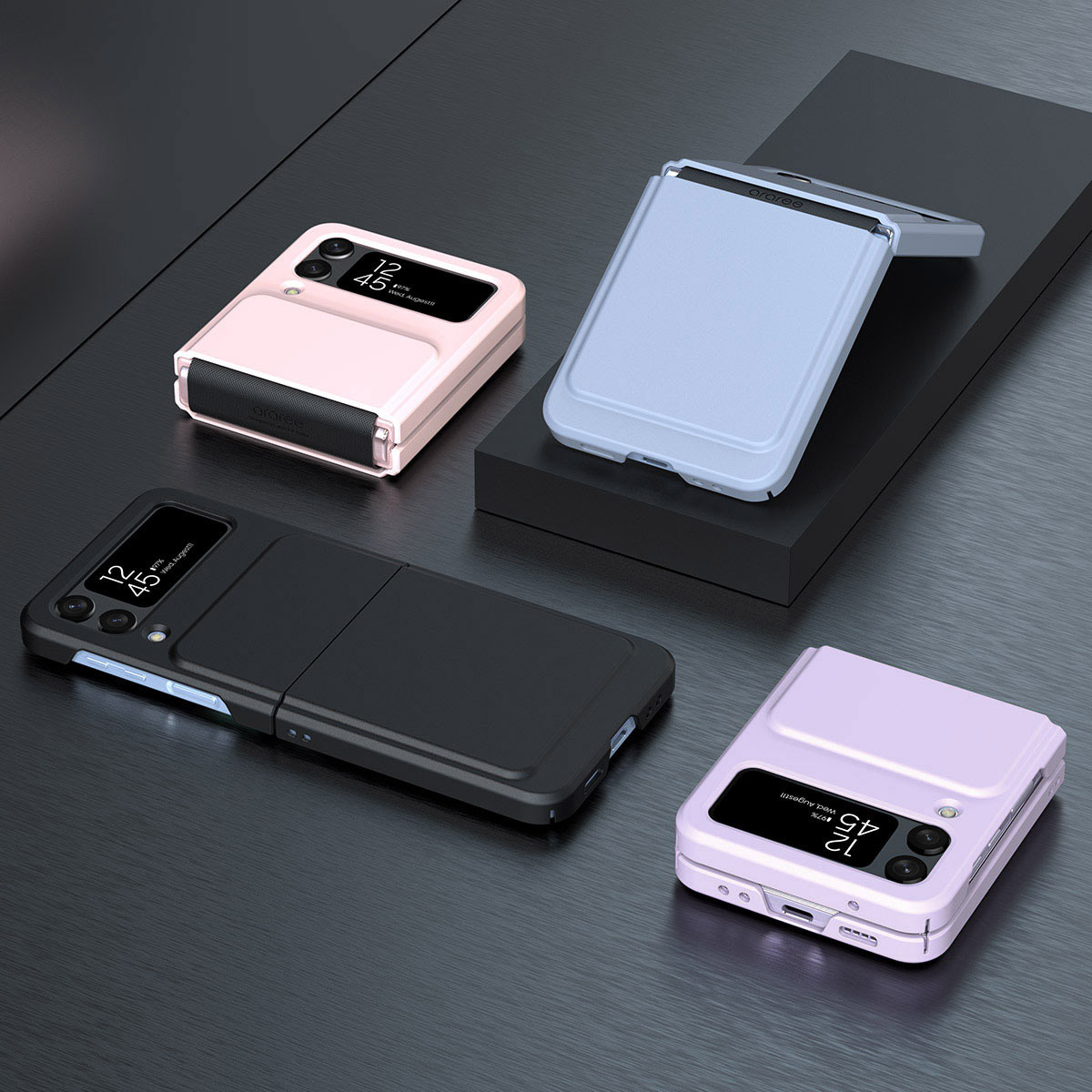 araree Galaxy Z Flip 4 ヒンジまで保護する ケース Aero Flex ストラップホール付き カバー [SAMSUNGの公式認証品]