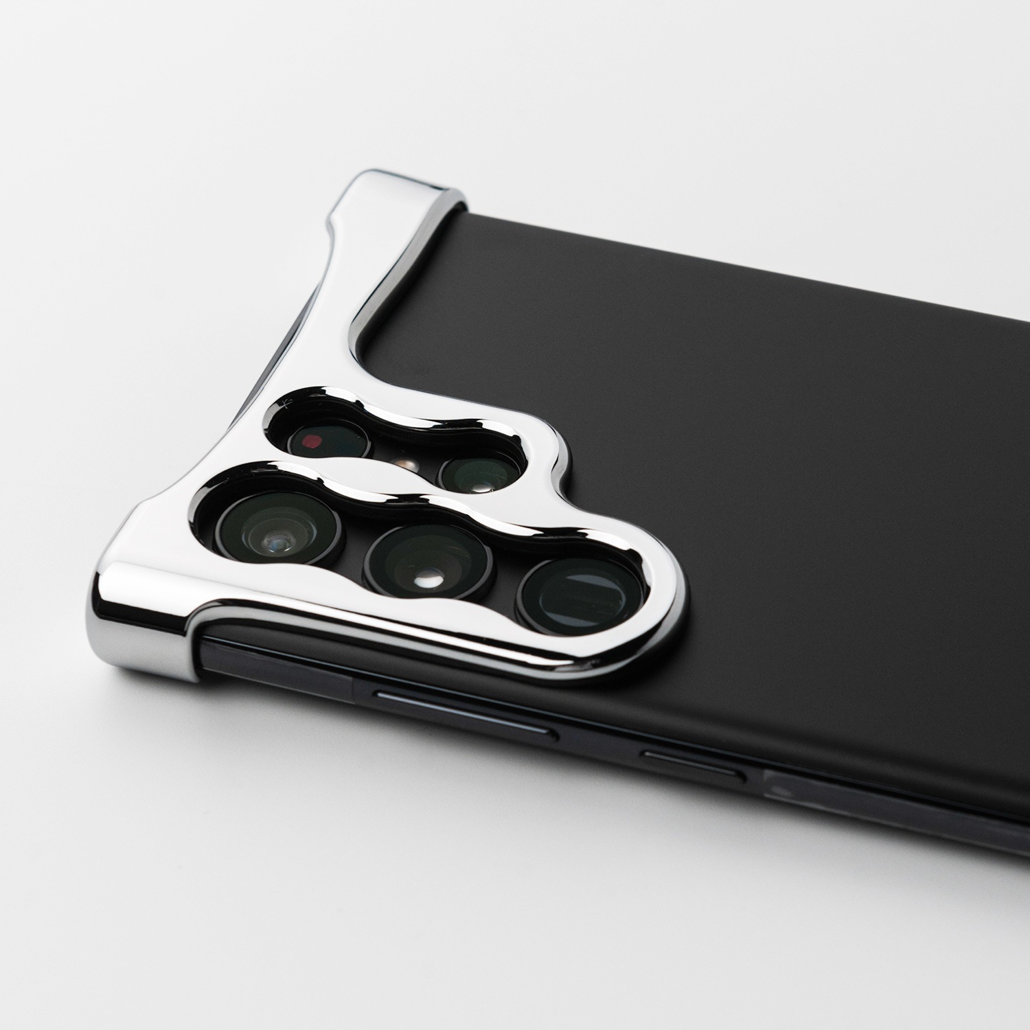 [ Galaxy S24 Ultra / S23 Ultra 用 ] アルミ・ミラーシルバー バンパー ケース | アークパルス 