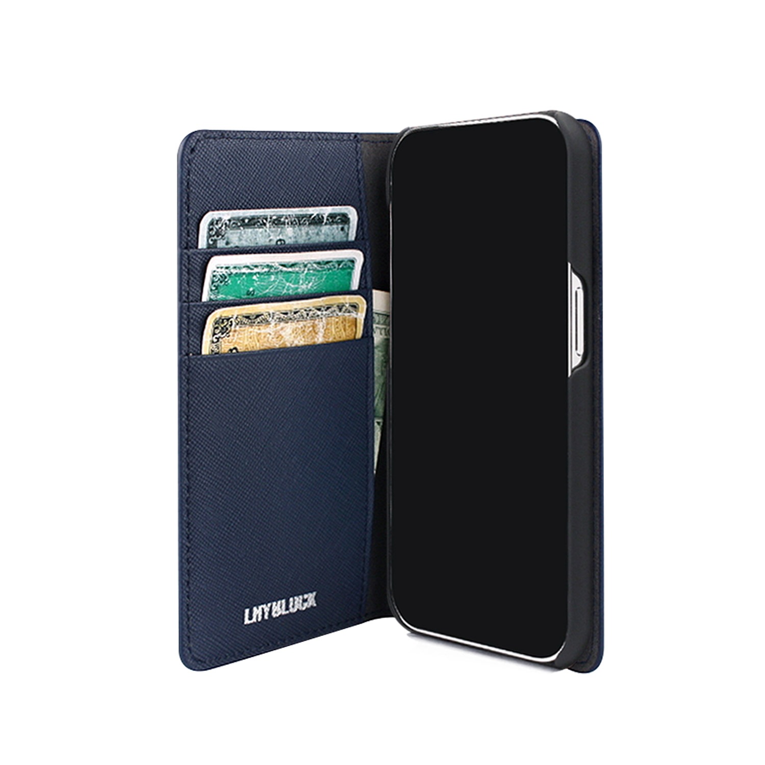 iPhone 14 / 14 Pro / 13 ケース カバー 【手帳型 本革】LAYBLOCK Saffiano Flip Case [for iPhone SE3（第3世代）/SE2（第2世代）/8/7/6s/6]