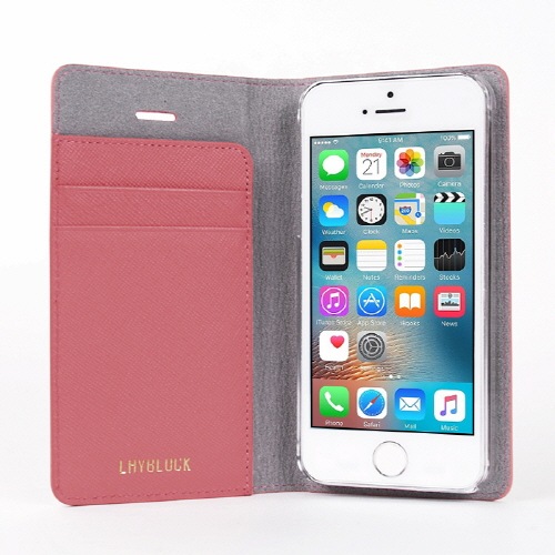 iPhone SE ケース 手帳型 LAYBLOCK Saffiano Flip Case（レイブロック サフィアーノフリップケース）アイフォン se/5s/5用 iPhone SE/5s/5