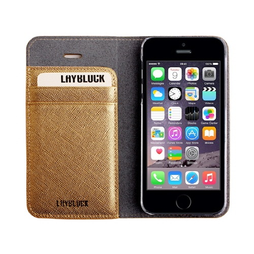 iPhone SE ケース 手帳型 LAYBLOCK Saffiano Flip Case（レイブロック サフィアーノフリップケース）アイフォン se/5s/5用 iPhone SE/5s/5