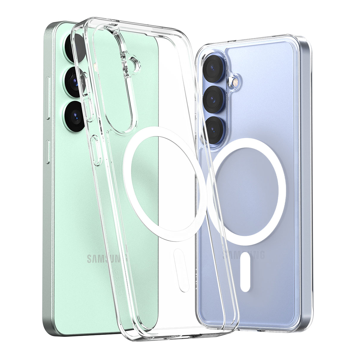 Galaxy S25 / S25 Ultra MagSafe対応 ハイブリッド クリアケース DUPLE M 米軍MIL規格 Qi2対応 カバー