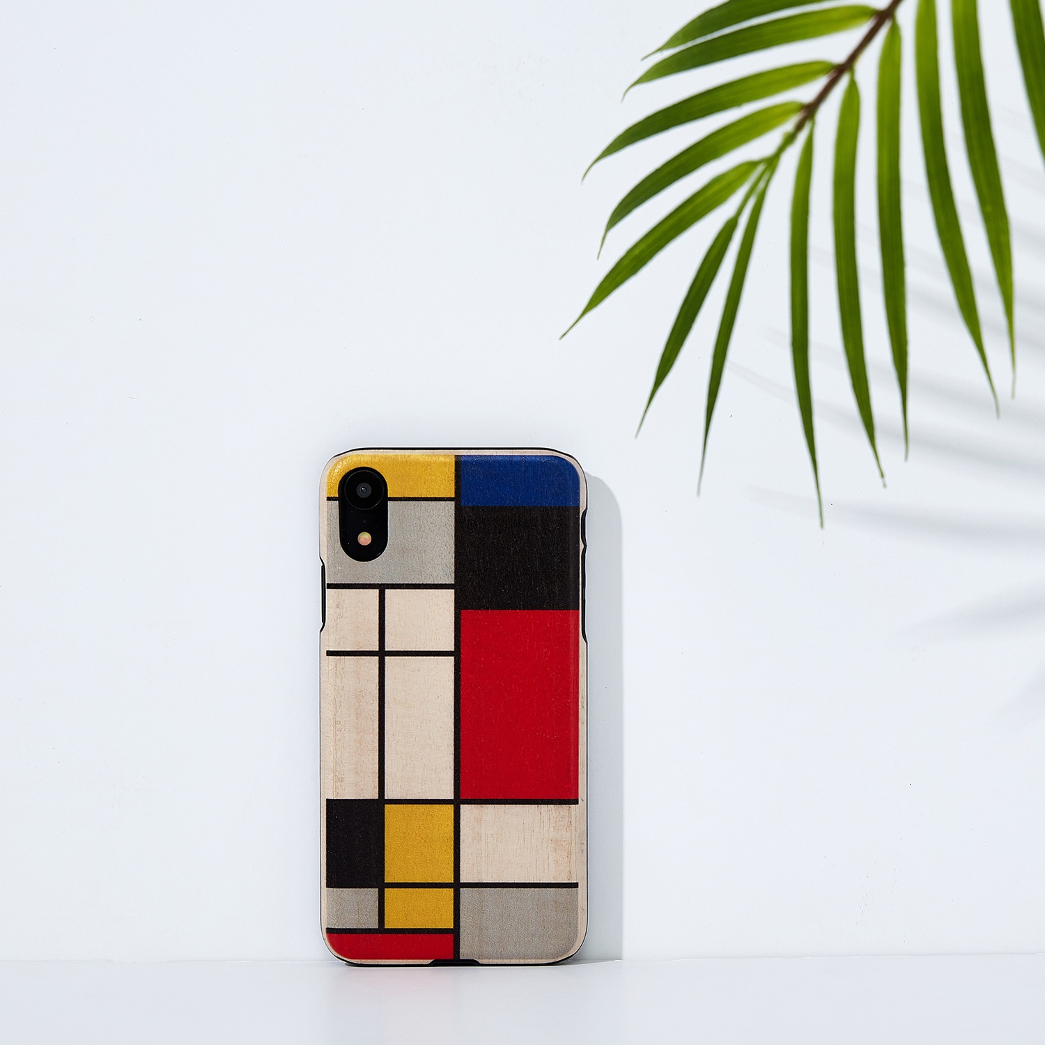iPhone XR ケース天然木 Man&Wood Mondrian Wood（マンアンドウッド モンドリアンウッド）アイフォン カバー 木製