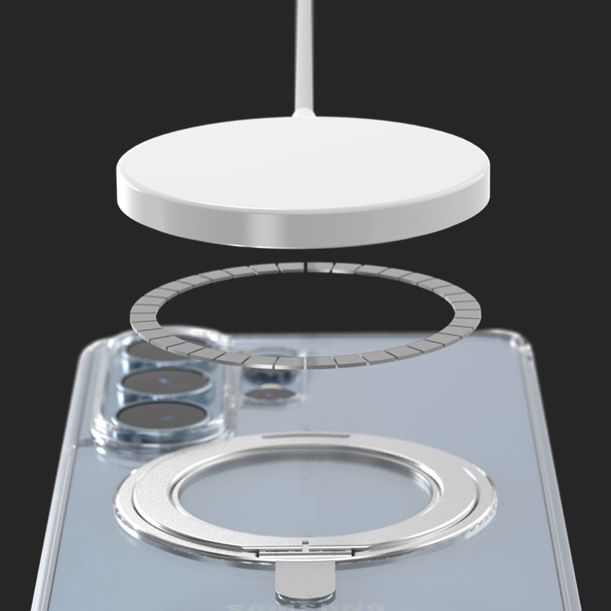 Galaxy S26 Ultra カバー Qi2 & MagSafe対応 DUPLE M STAND 360°回転 リングスタンド付き 米軍MIL規格 ケース for S25 Ultra