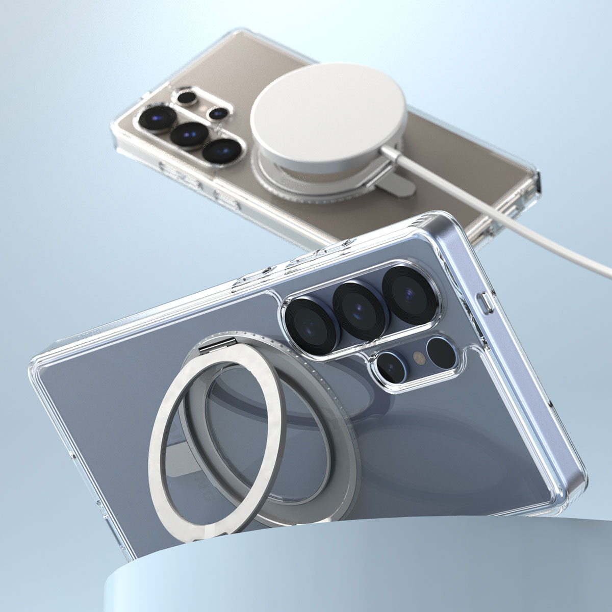 Galaxy S25 Ultra 360°回転 リングスタンド付き MagSafe対応 DUPLE M STAND 米軍MIL規格 カバー