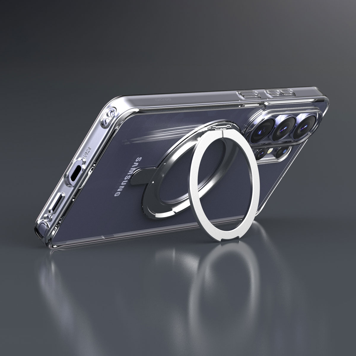 Galaxy S26 Ultra カバー Qi2 & MagSafe対応 DUPLE M STAND 360°回転 リングスタンド付き 米軍MIL規格 ケース for S25 Ultra