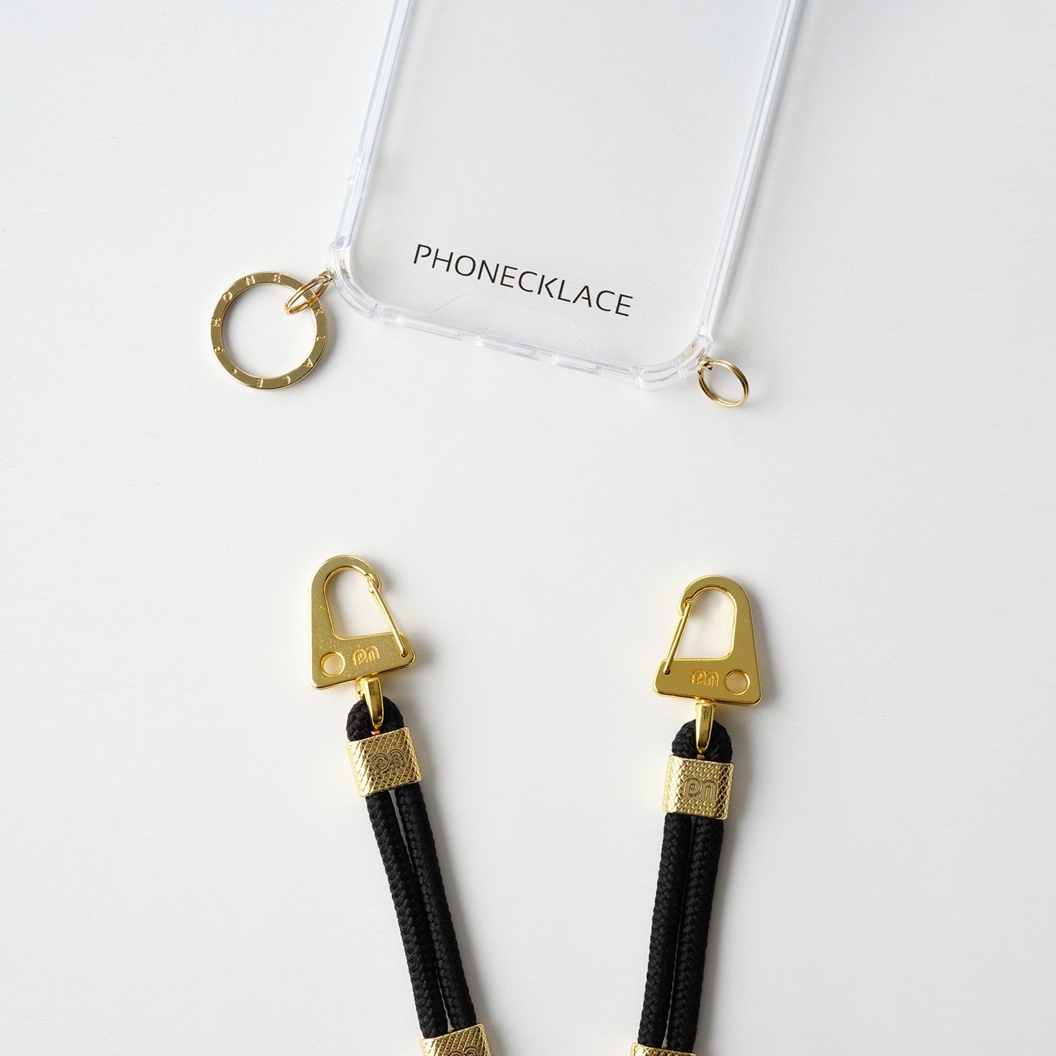 iPhone 13 Pro ケース クロスボディストラップ付き クリア バックカバー Phonecklace 【 iPhone 14 / iPhone 13 / 13 Pro 】 背面カバー型 アイフォンケース