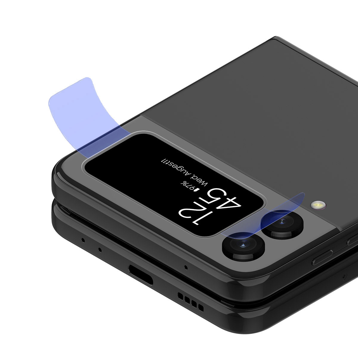 araree Galaxy Z Flip 4 CORE カバーディスプレイ用強化ガラスフィルム クリア [SAMSUNGの公式認証品]