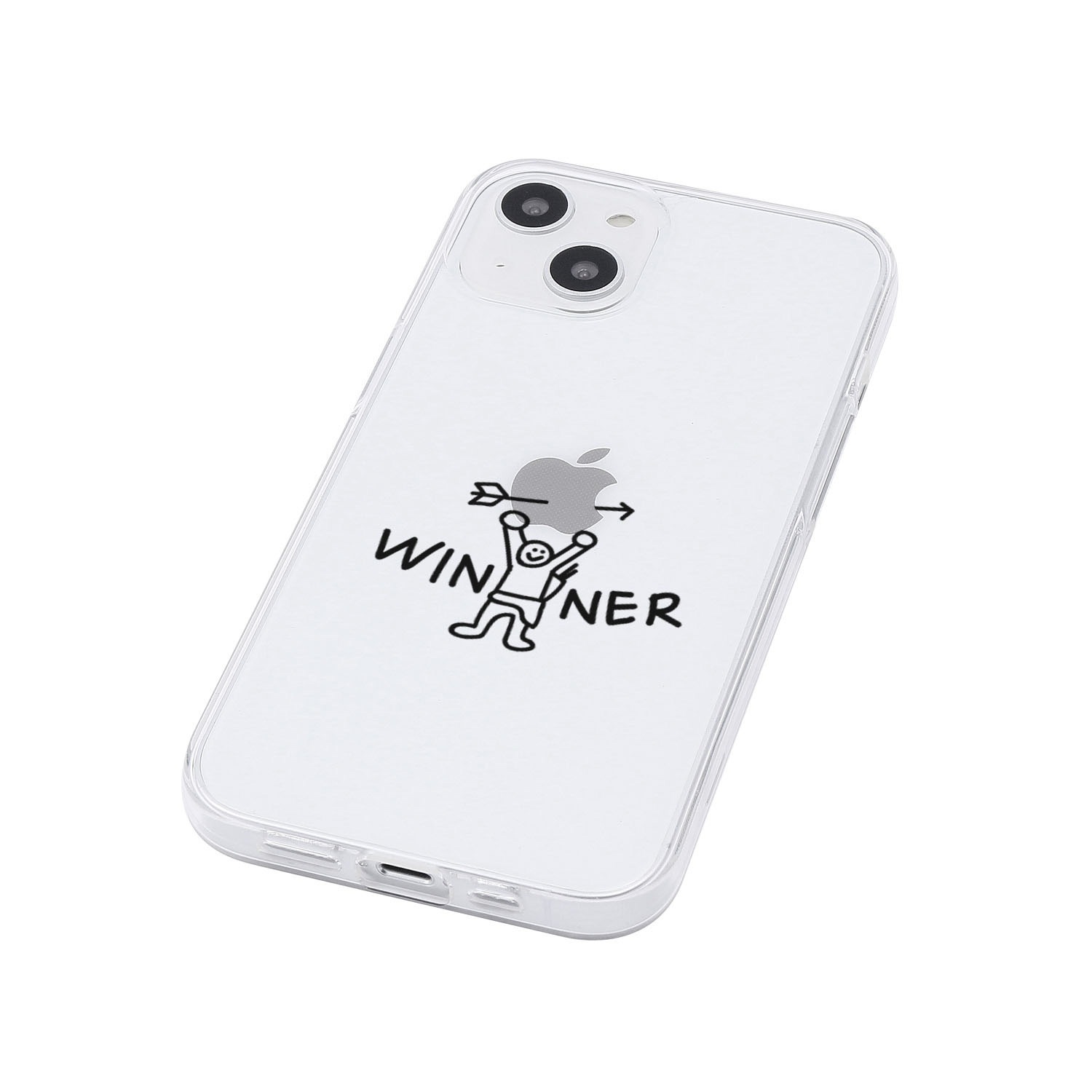 AKAN [ iPhone 15 / 15 Pro 用] ソフト クリアケース Winner＆A＋ 透明 カバー