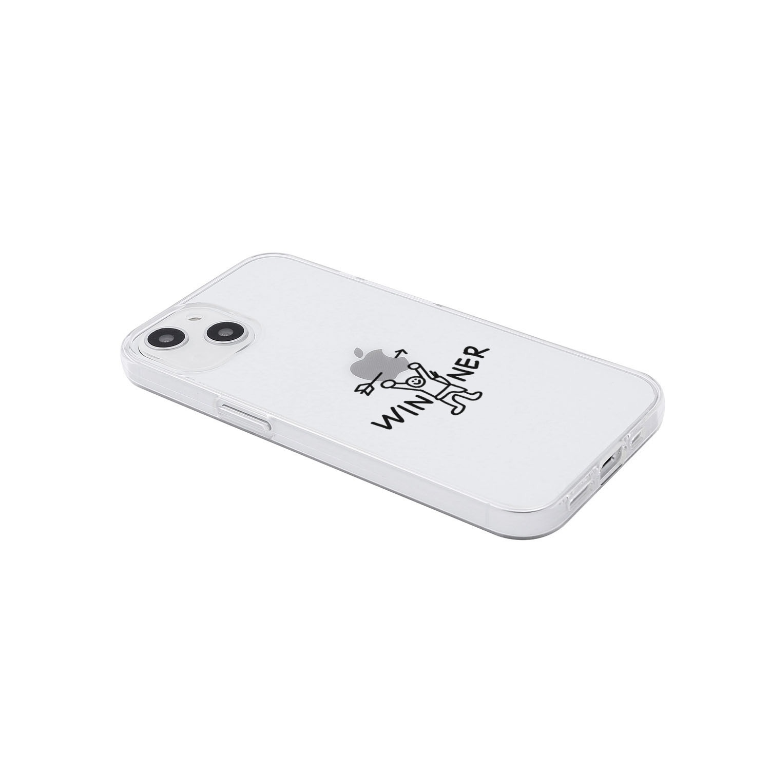 AKAN [ iPhone 15 / 15 Pro 用] ソフト クリアケース Winner＆A＋ 透明 カバー