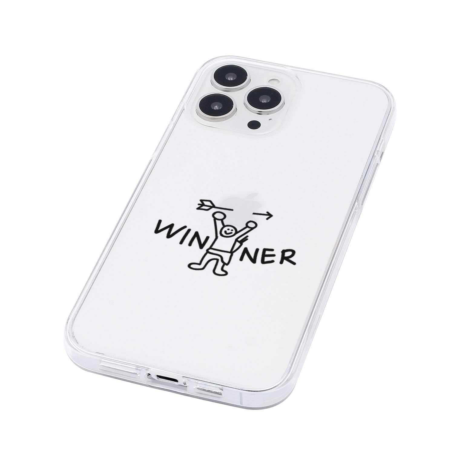 AKAN [ iPhone 15 / 15 Pro 用] ソフト クリアケース Winner＆A＋ 透明 カバー