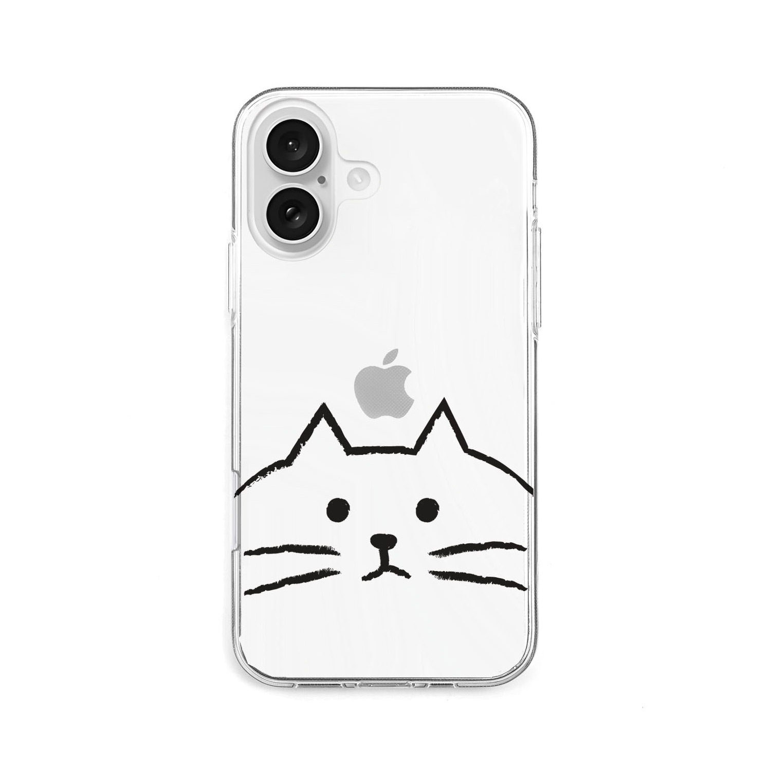 [ iPhone 17 / 17 Pro 用] ソフト クリアケース MYPET ネコ イヌ 透明カバー for iPhone 16 / 16 Pro / 15 / 15 Pro