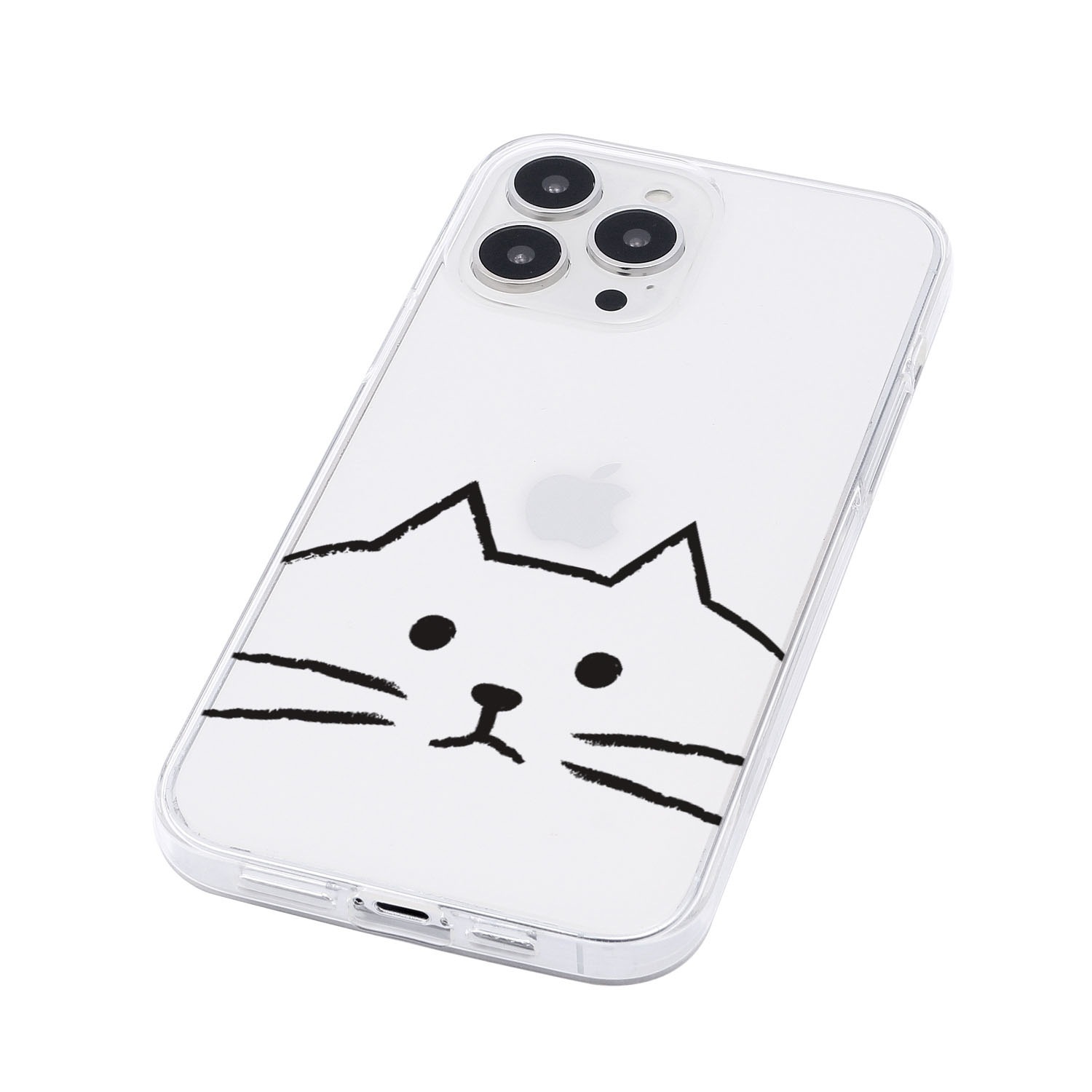 [ iPhone 17 / 17 Pro 用] ソフト クリアケース MYPET ネコ イヌ 透明カバー for iPhone 16 / 16 Pro / 15 / 15 Pro