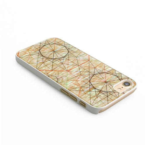 iPhone SE 第2世代 se2 ケース iPhone 8/7ケース ikins 天然貝ケース  Artist(アイキンス テンネンガイ アーティスト）アイフォン カバー ホワイトフレーム