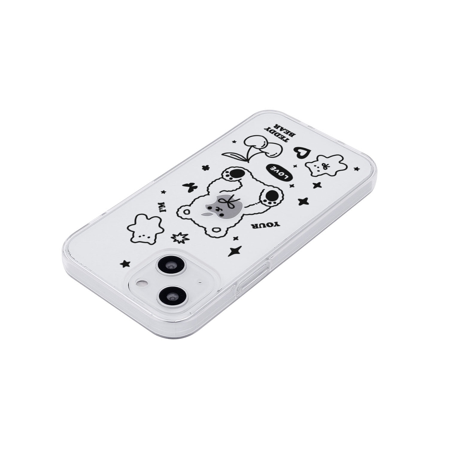 AKAN [ iPhone 15 / 15 Pro 用] ソフト クリアケース ベア Bear Dream 透明 カバー