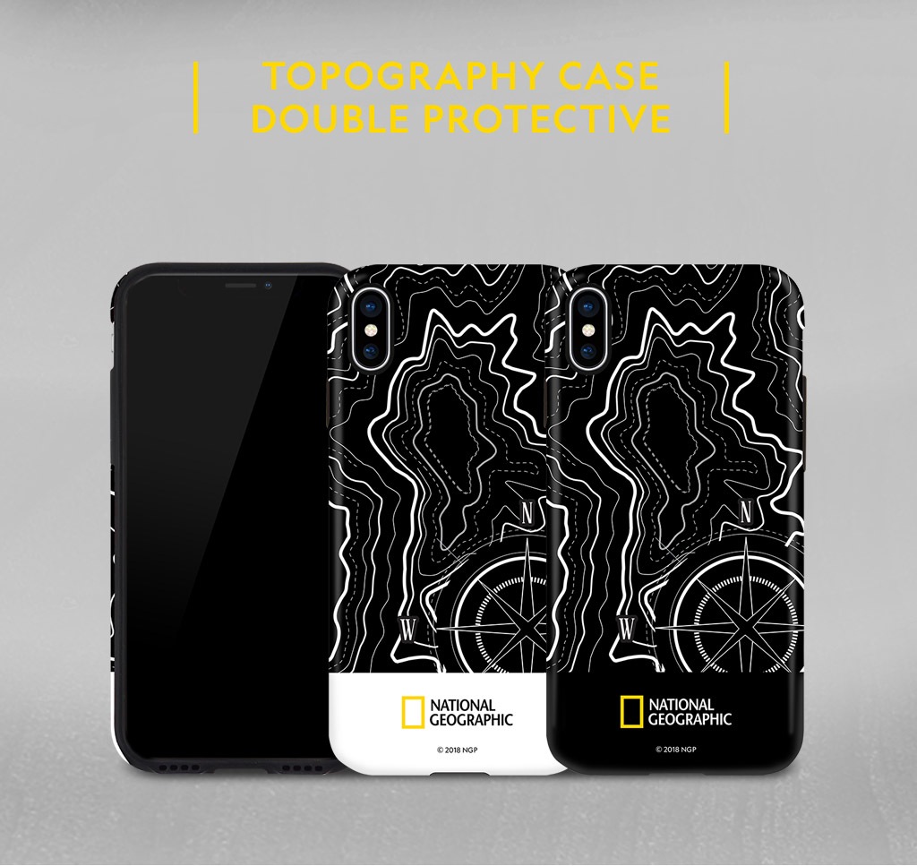 iPhone SE (第3世代) ケース カバー National Geographic Topography Case Double Protective [iPhone SE3/SE2/11 Pro/11/XS/X/8 Plus/7Plus/8/7]