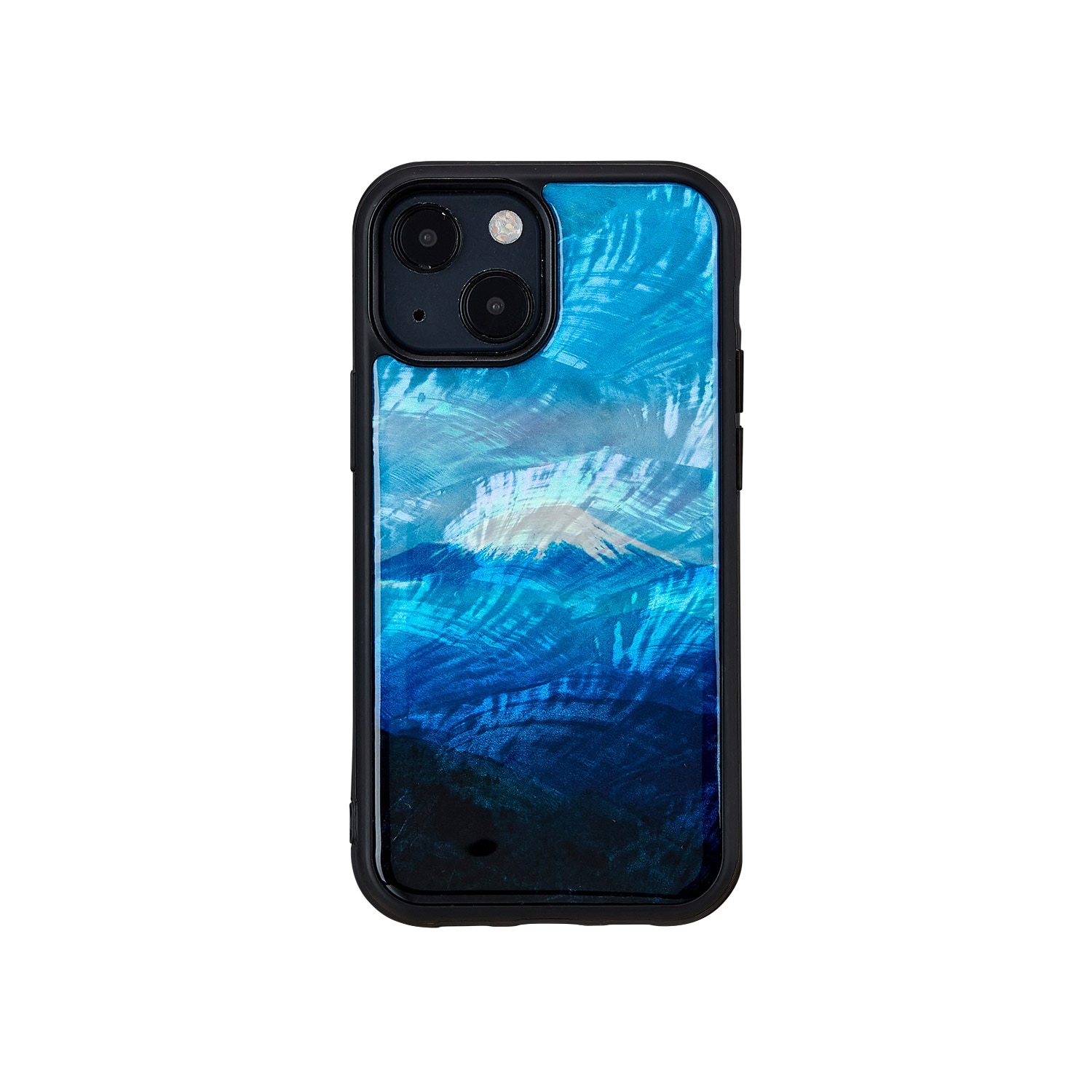 iPhone 13 mini ケース 天然貝 バックカバー ikins 名所シリーズ 背面カバー型 アイフォンケース