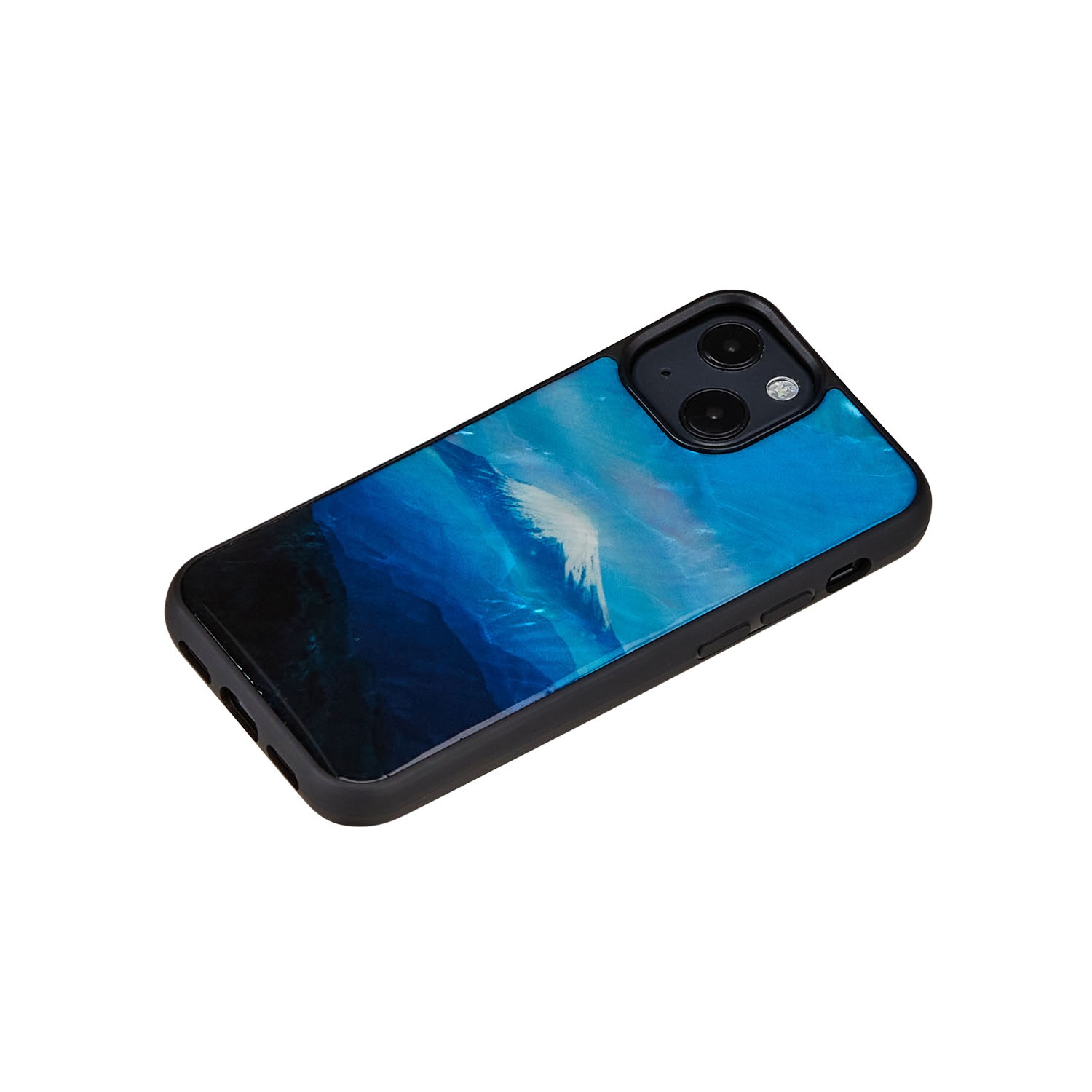 iPhone 13 mini ケース 天然貝 バックカバー ikins 名所シリーズ 背面カバー型 アイフォンケース
