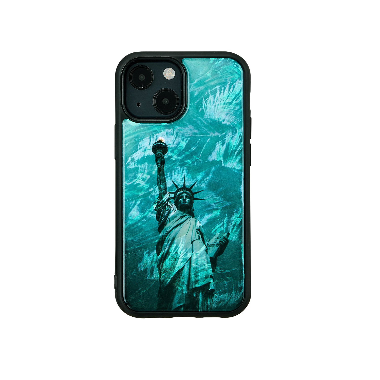 iPhone 13 mini ケース 天然貝 バックカバー ikins 名所シリーズ 背面カバー型 アイフォンケース