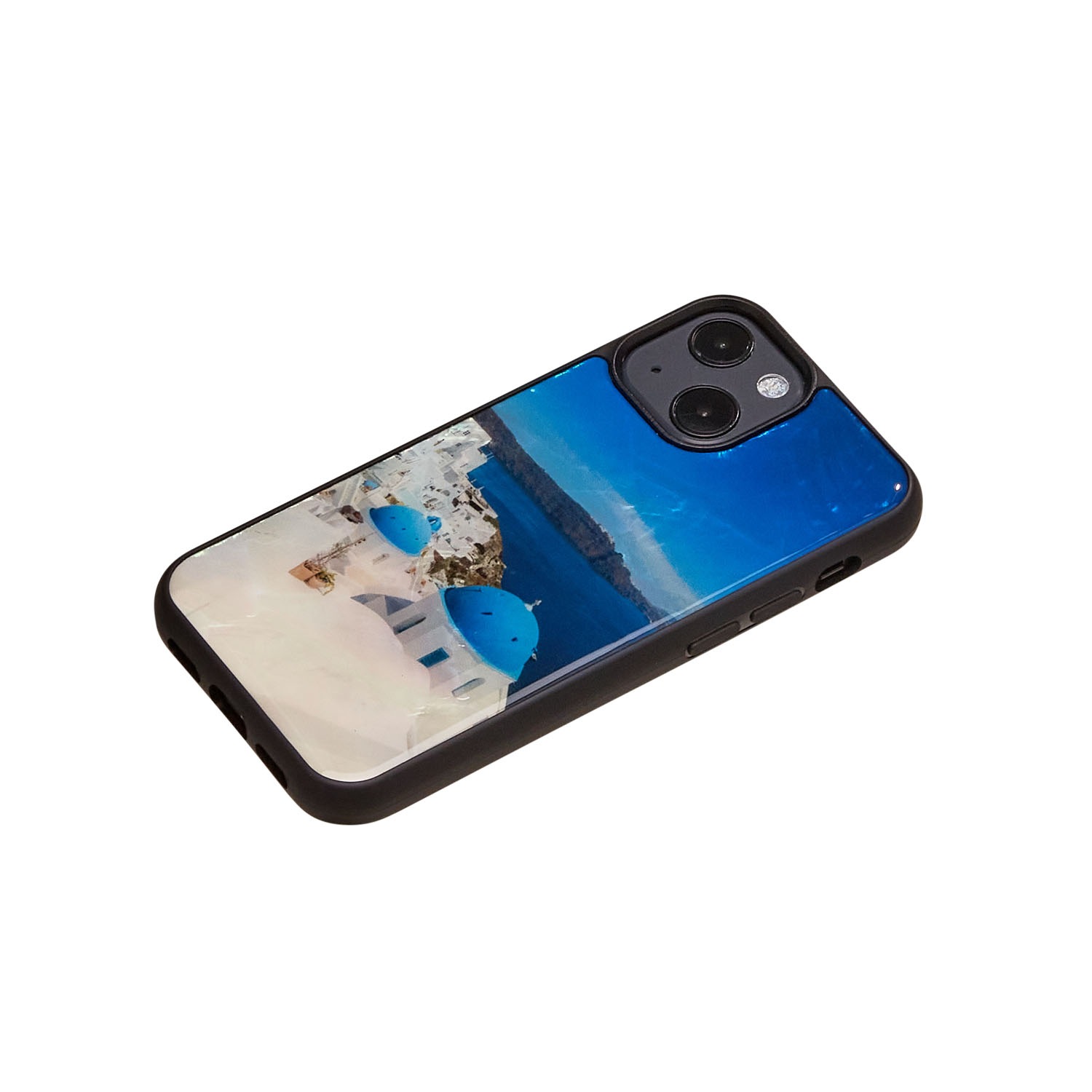 iPhone 13 mini ケース 天然貝 バックカバー ikins 名所シリーズ 背面カバー型 アイフォンケース