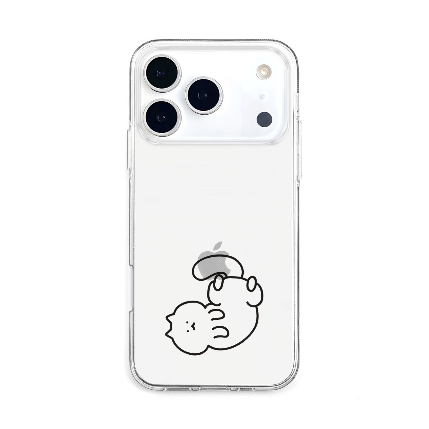 [ iPhone 17 / 17 Pro 用] ソフト クリアケース 猫ちゃんは 透明カバー for iPhone 16 / 16 Pro / 15 / 15 Pro